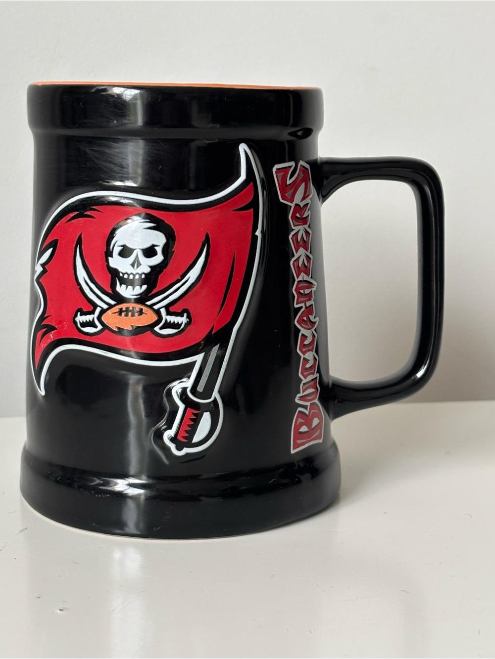 Tampa Bay Buccaneers NFL Black Ceramic Beer Stein Mug 5" - Football Fan Mug